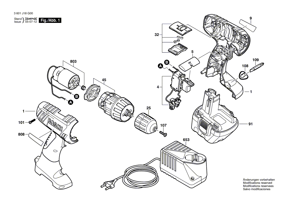 Запчасти для Bosch GSR_12-2_(3601J18J00)