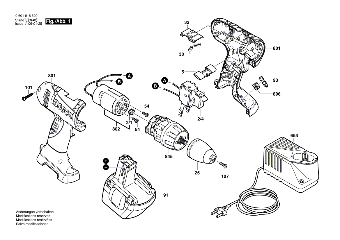 Запчасти для Bosch GSR_12_V_(0601916530)