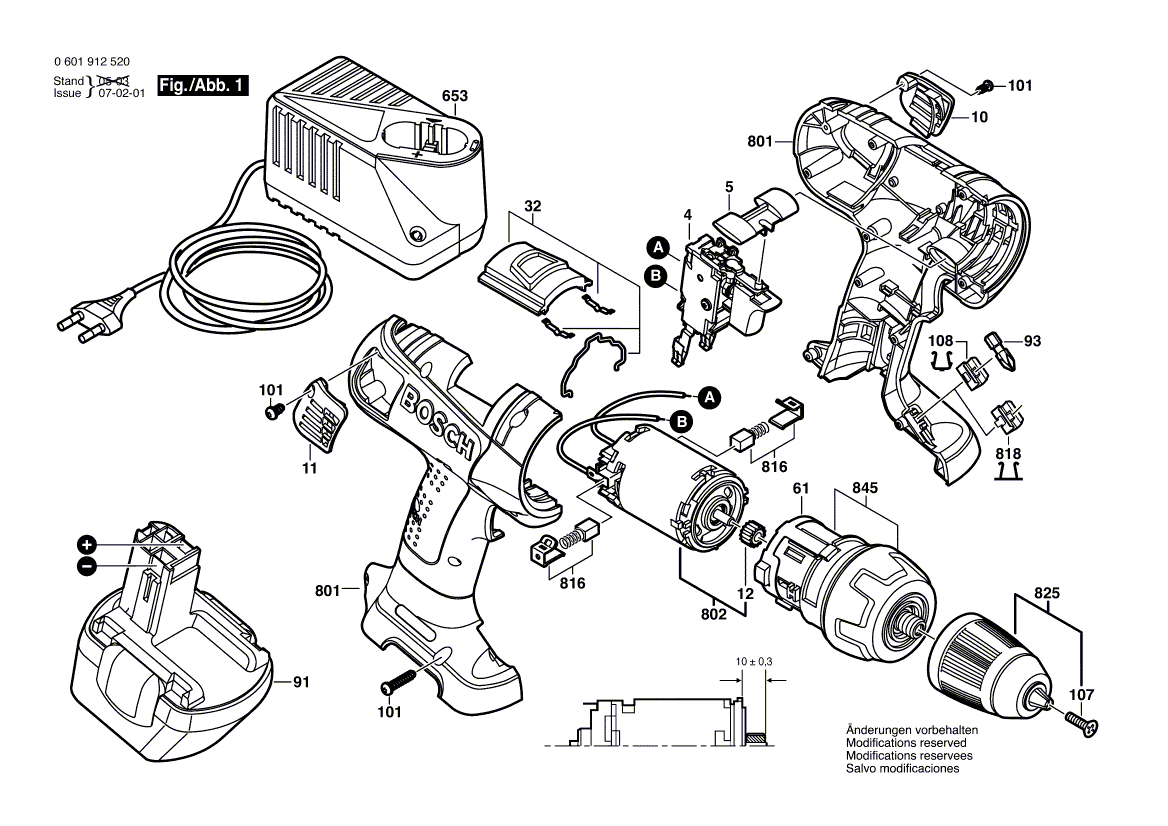 Запчасти для Bosch GSR_12_VE-2_(0601912520)