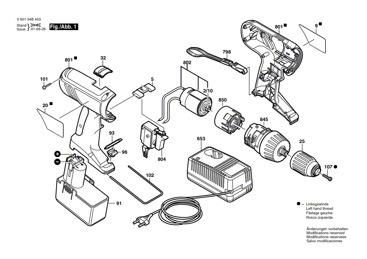 Запчасти для Bosch GSR_12_VE-2_(0601948520)