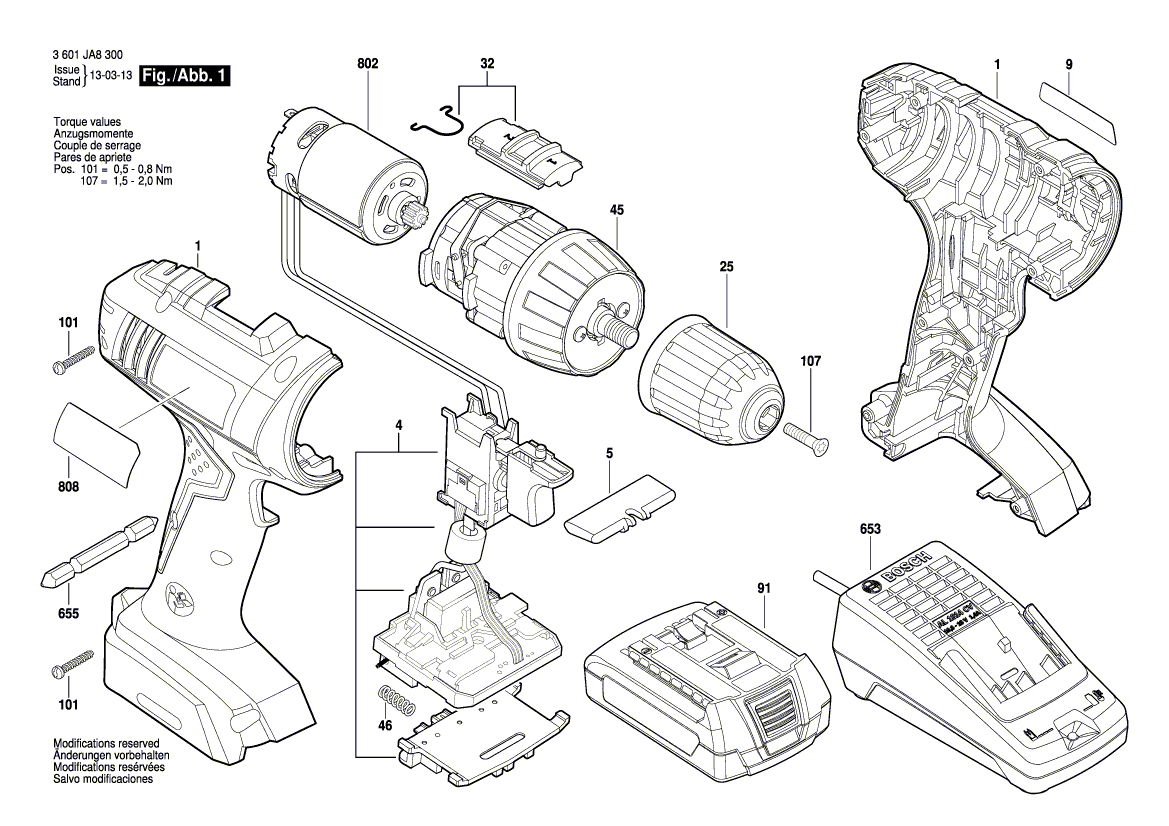 Запчасти для Bosch GSR_1800-LI_(3601JA8300)
