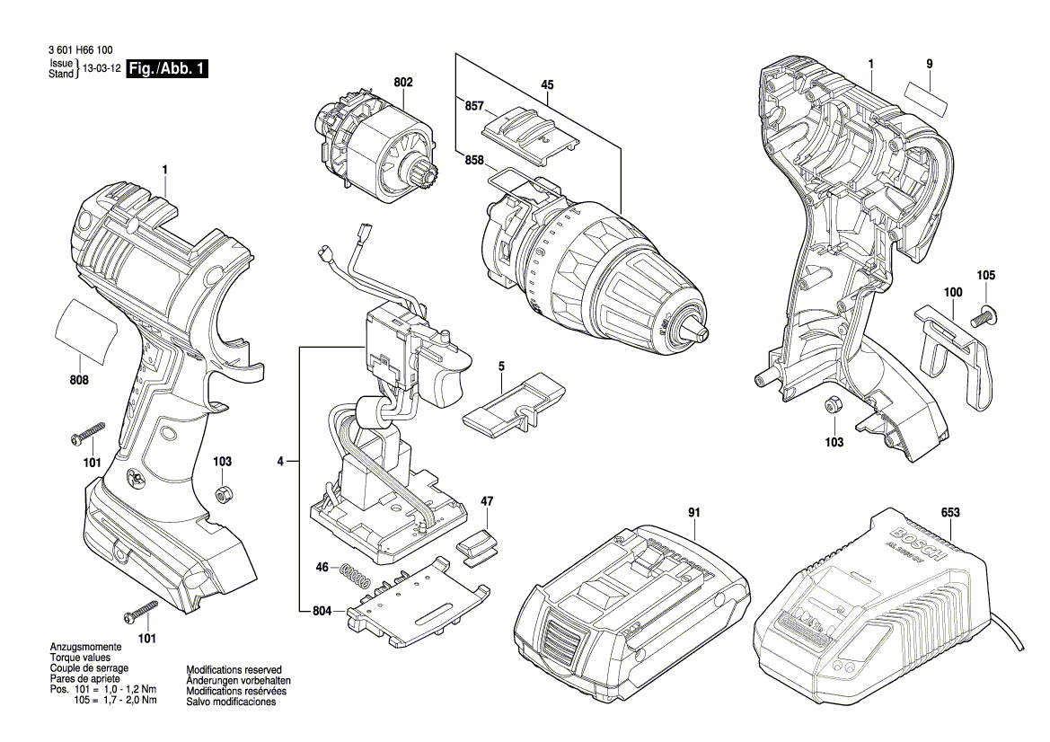 Запчасти для Bosch GSR_18_V-LI_(3601H66100)