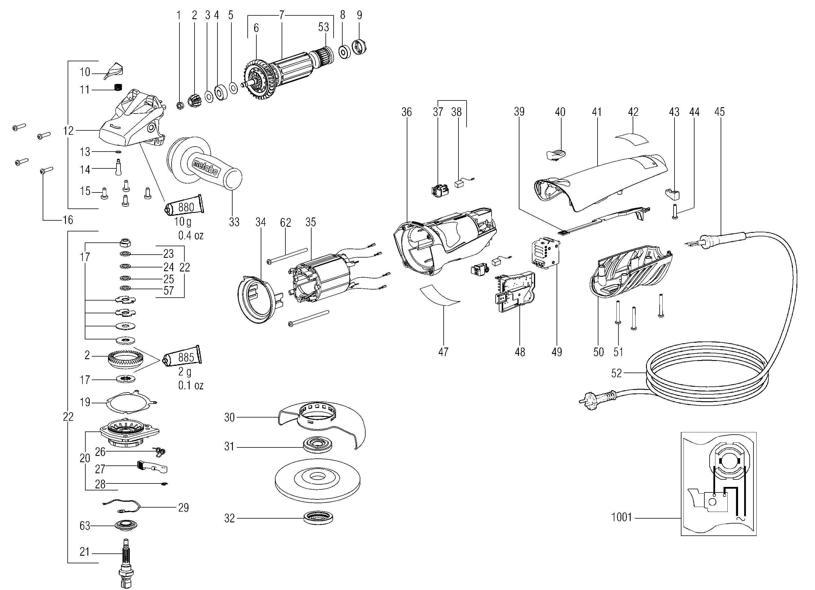 Запчасти для Metabo WE14-125Quick_00372000_TV00_EU230V
