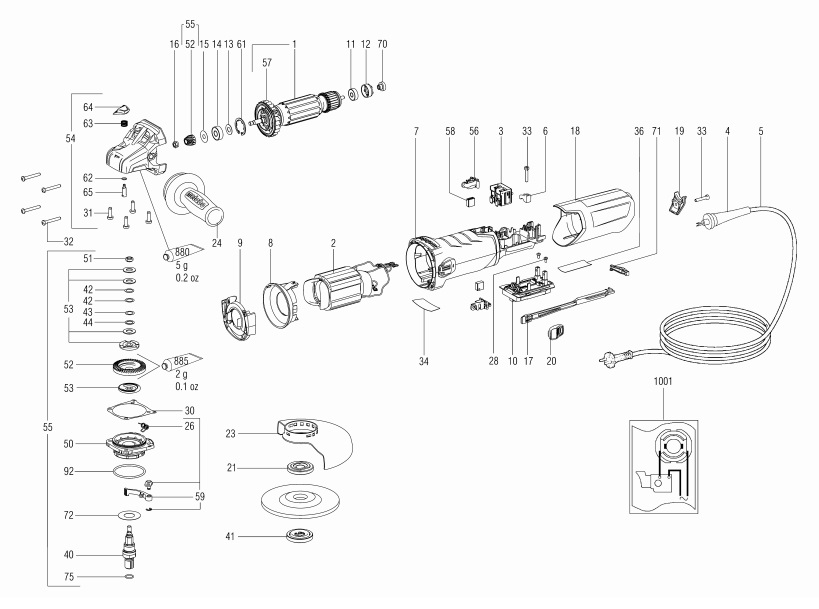 Запчасти для Metabo WE15-125Quick_00448000_TV00_EU230V